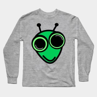 Happy green alien Long Sleeve T-Shirt